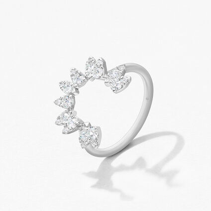 AERIAL Sunburst Ring, 18K White Gold AERIAL Sunburst Ring, 18K White Gold, large