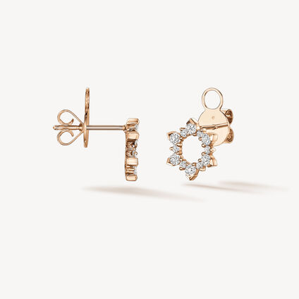 Aerial Open Sunburst Earrings - Small, 18K Rose Gold, large