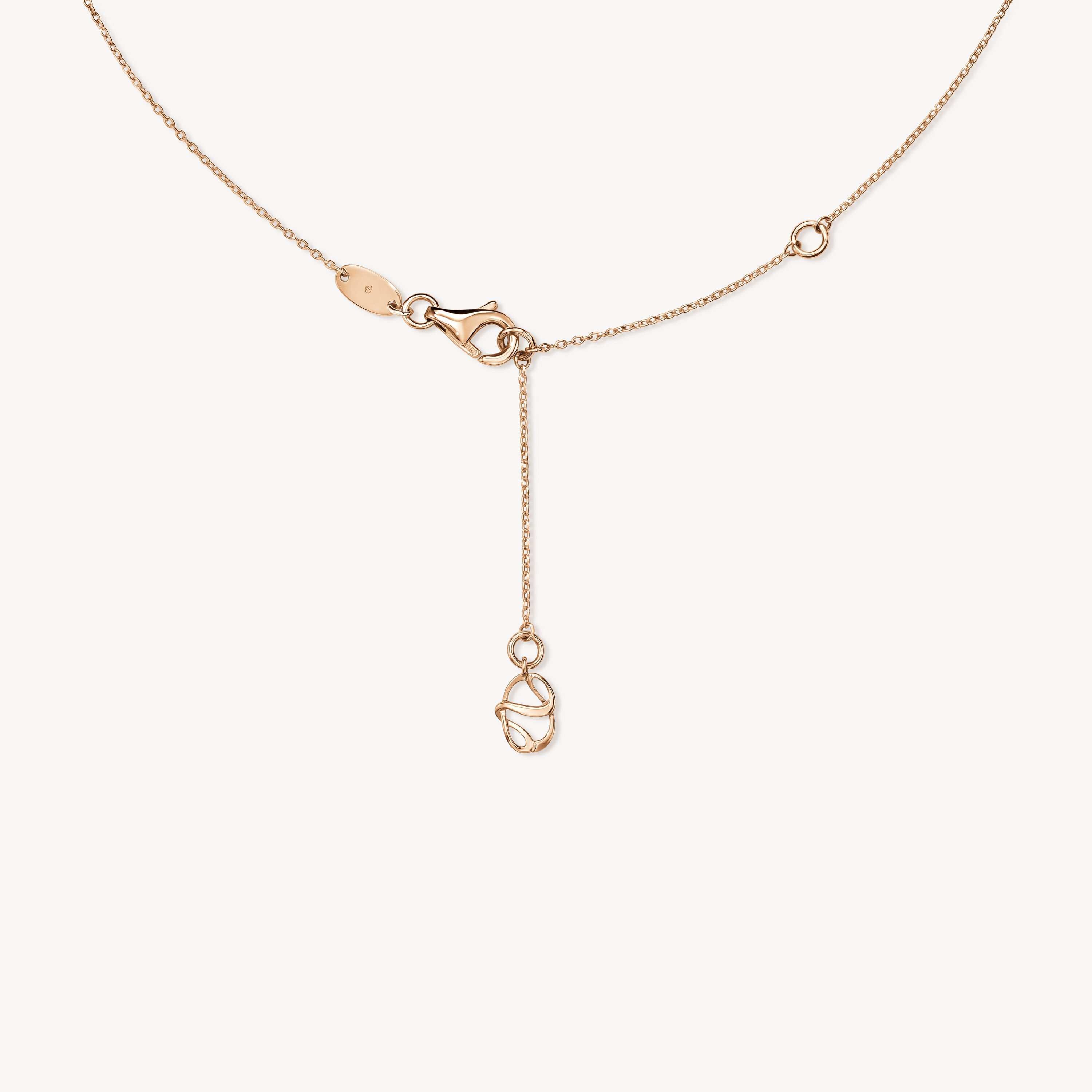 INSIDE/OUT Diamond Mini Link Pendant Necklace, 18K Rose Gold, large