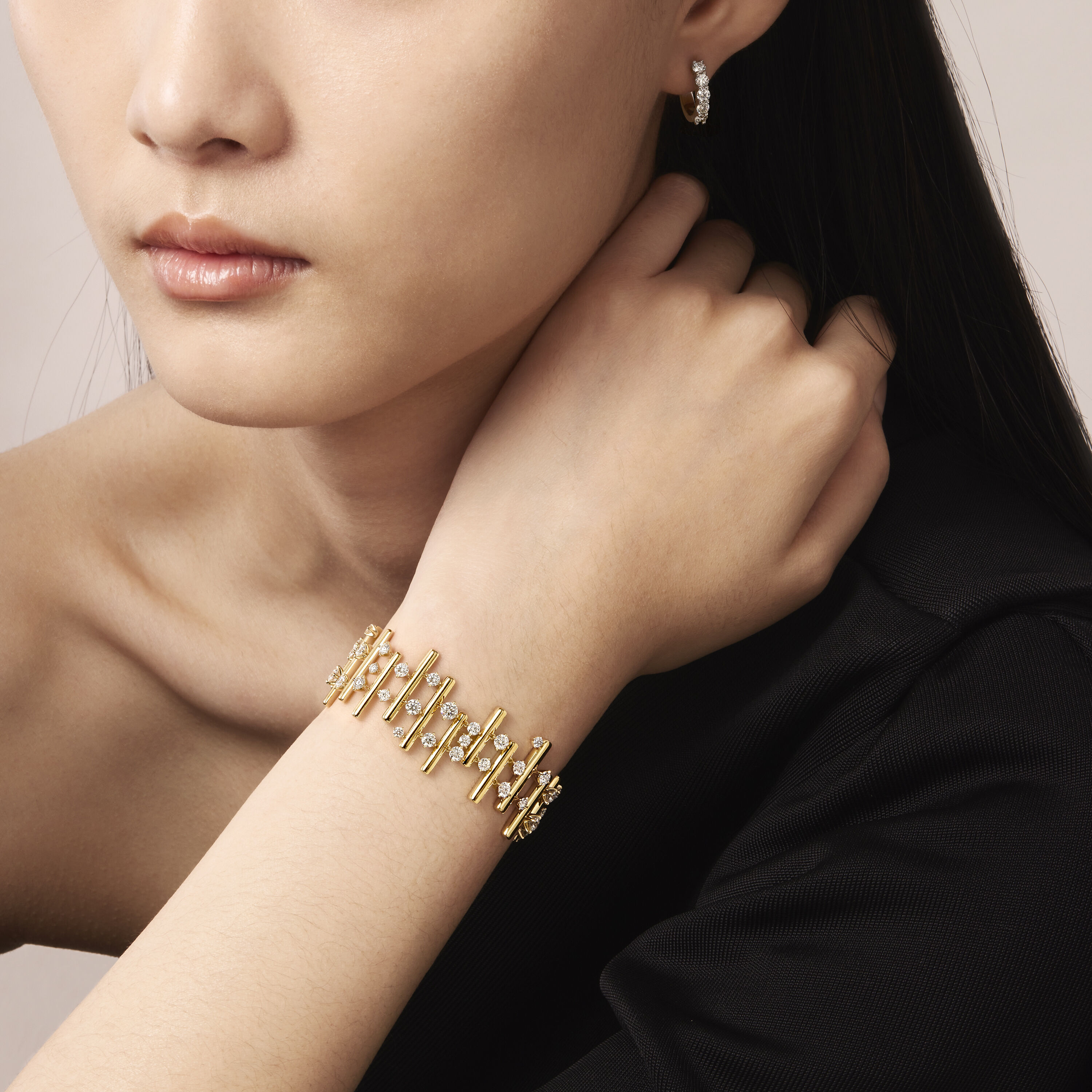 Barre Multi-Row Small Bracelet, 18K Yellow Gold, large