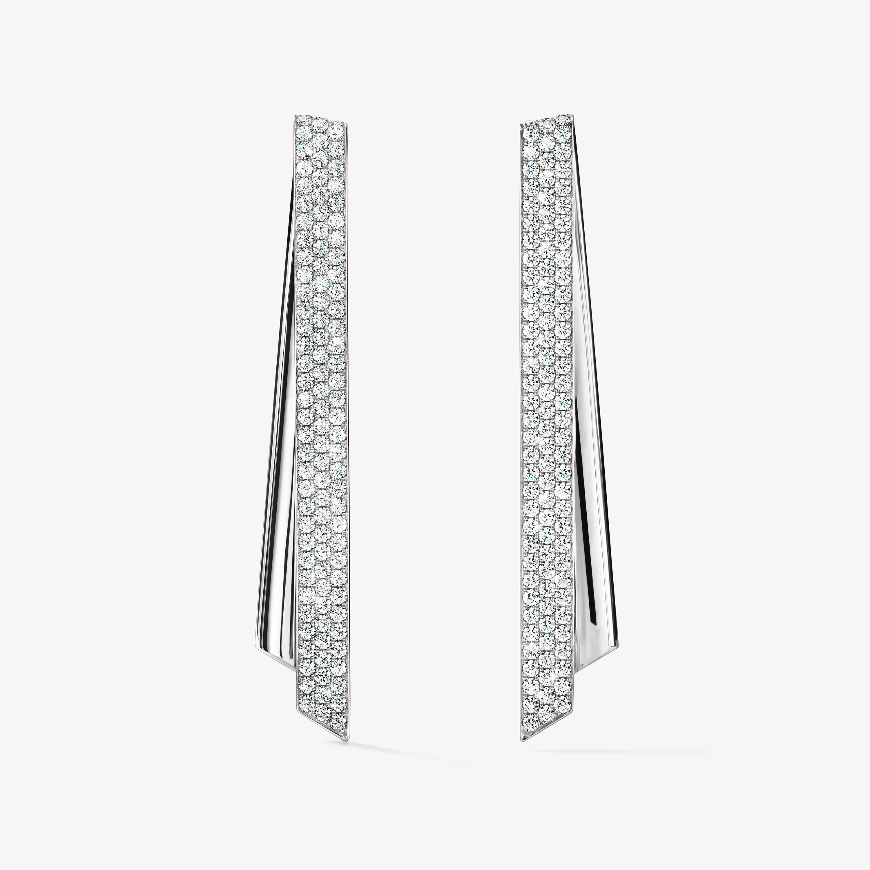 INSIDE/OUT Diamond Stiletto Flip Earrings, 18K White Gold, large