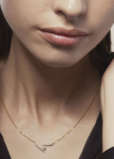 Vela Crossover Pendant, 18K White Gold Vela Crossover Pendant, 18K White Gold, large