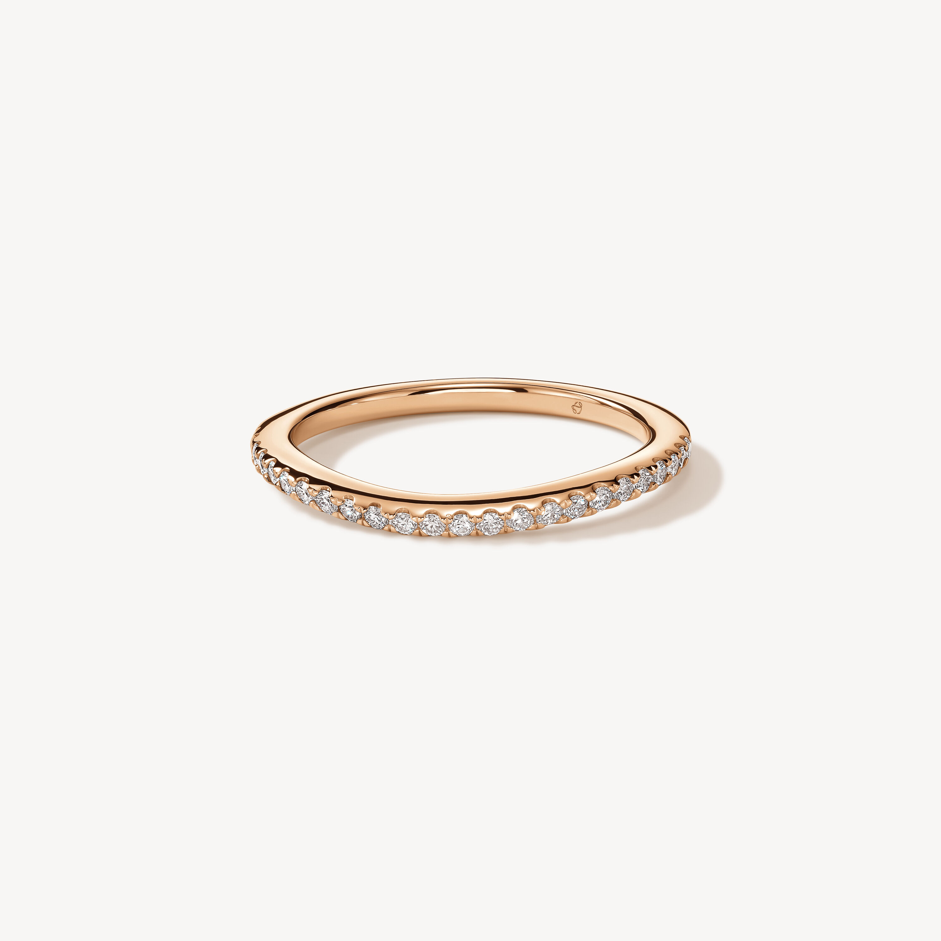 Transcend Premier Curved Diamond Band, 18K Rose Gold, large