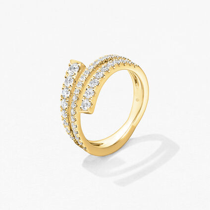 Grace Wrap Right Hand Ring, 18K Yellow Gold, large