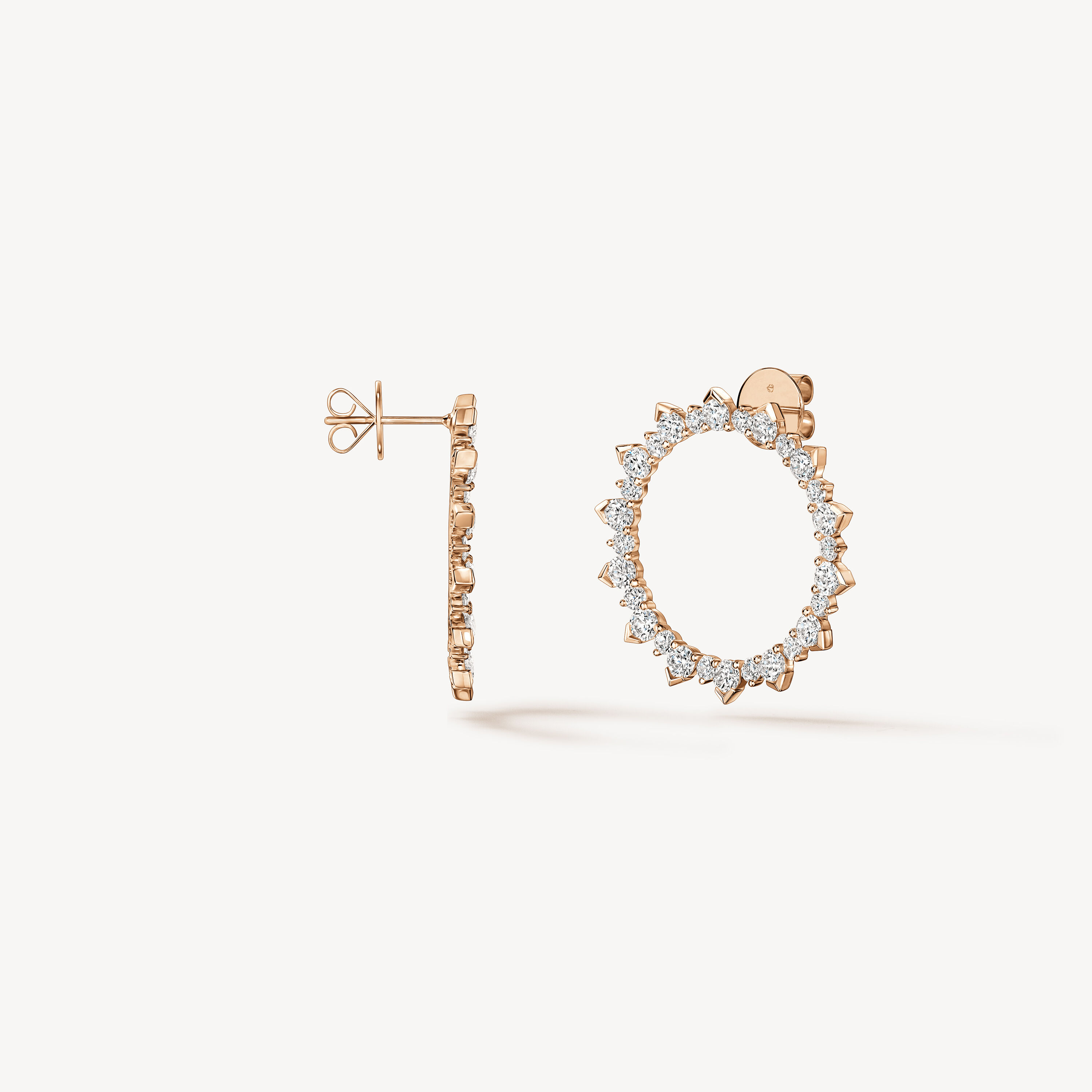 Aerial Open Sunburst Earrings - Large, 18K Rose Gold, large