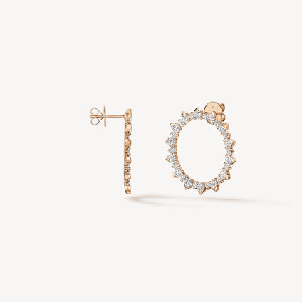 Aerial Open Sunburst Earrings - Large, 18K Rose Gold, large