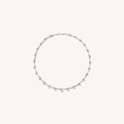VELA Crossover Necklace, 18K White Gold, large