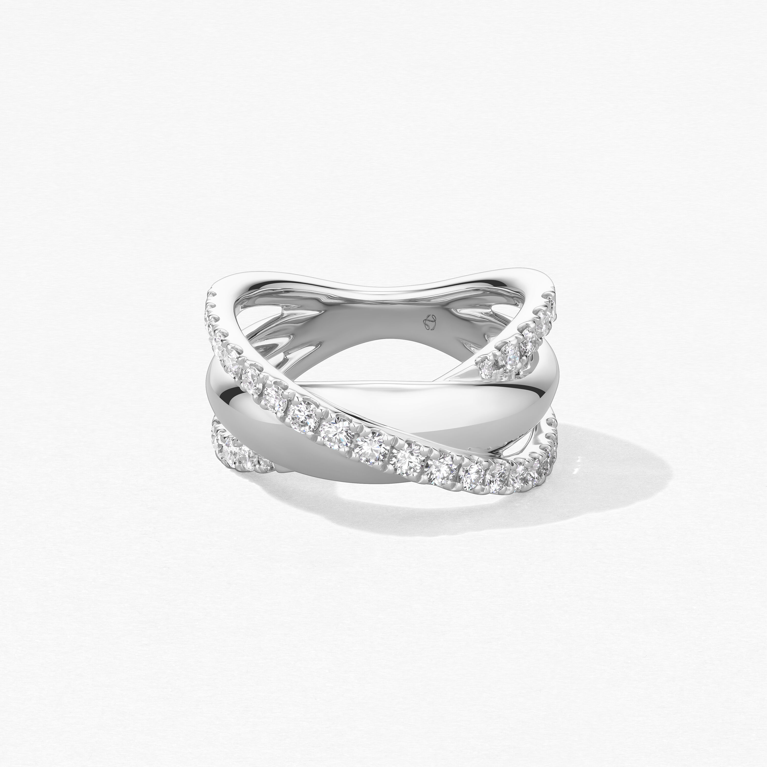 Grace XX Ring, 18K White Gold, large