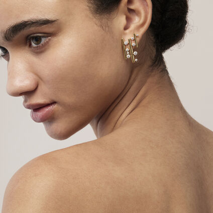 BARRE Multi-Row Climber Earrings, 18K White Gold, large