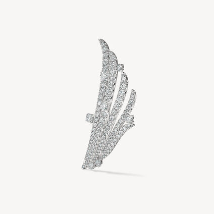 VELA French Cut Pavé Diamond Brooch, 18K White Gold VELA French Cut Pavé Diamond Brooch, 18K White Gold, large