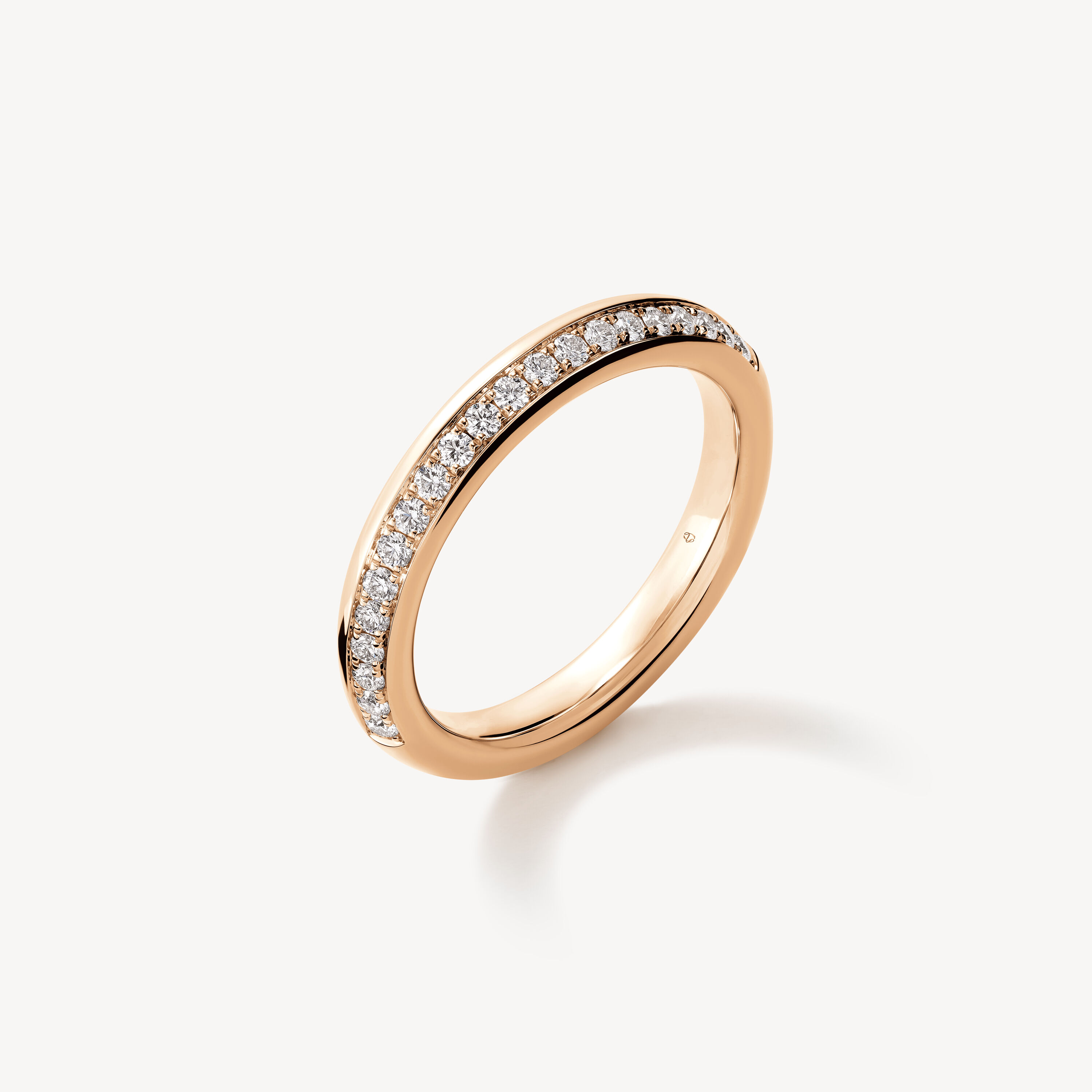 Barre Pav&eacute; Band, 18K Rose Gold, large