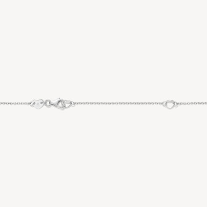 VELA Crossover Pendant Necklace, 18K White Gold, large