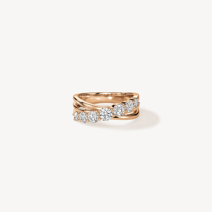 Intermingle Single Right Hand Ring, 18K Rose Gold, large