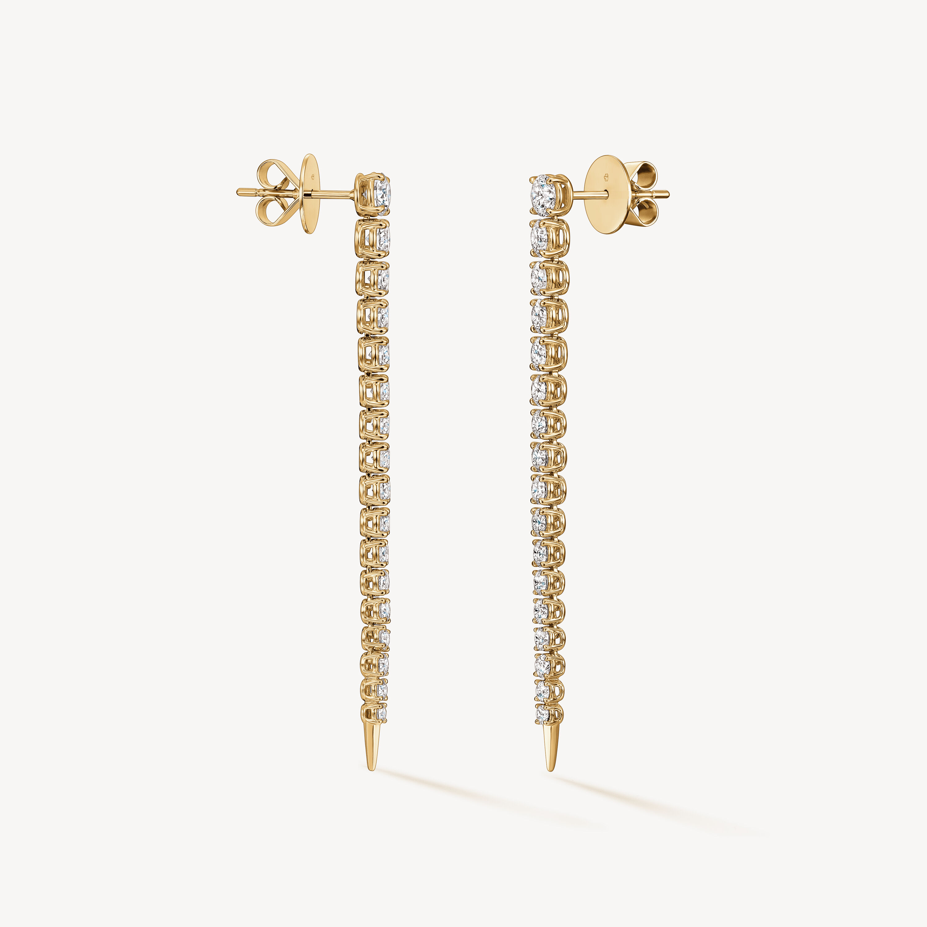 Icicle&nbsp;Diamond Drop Earrings, Medium, 18K Yellow Gold, large