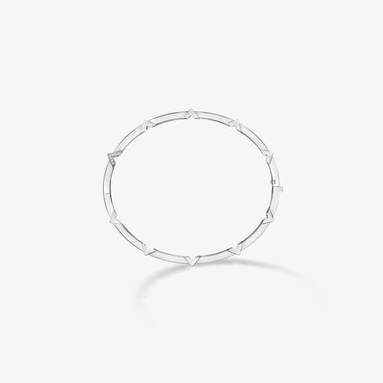 Copley Architectural Bangle, 18K White Gold, large