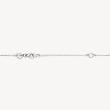 Signature Petal Bezel Pendant, 18K White Gold, large
