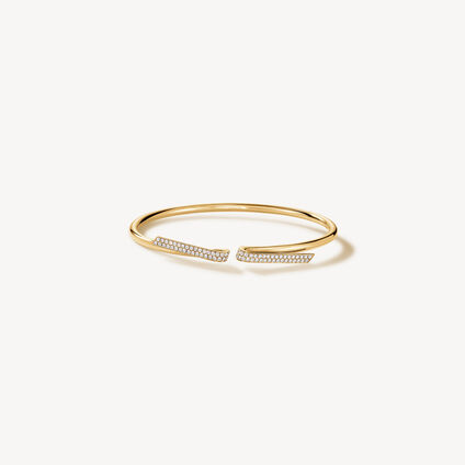 INSIDE/OUT Diamond Flexi Bangle, 18K Yellow Gold INSIDE/OUT Diamond Flexi Bangle, 18K Yellow Gold, large