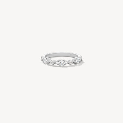 HOF Regal Bezel Band, 18K White Gold, large