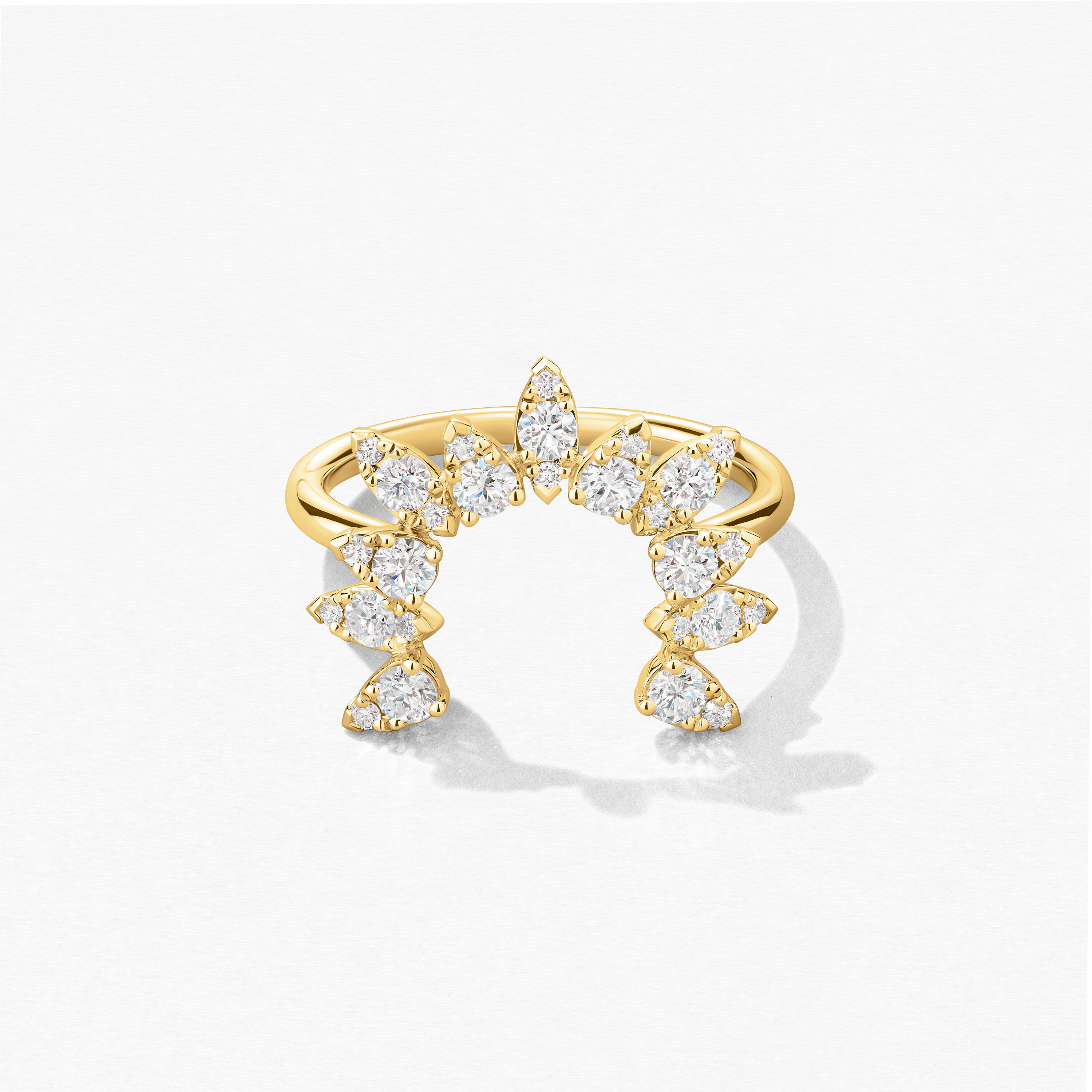 AERIAL Sunburst Ring, 18K Yellow Gold, large