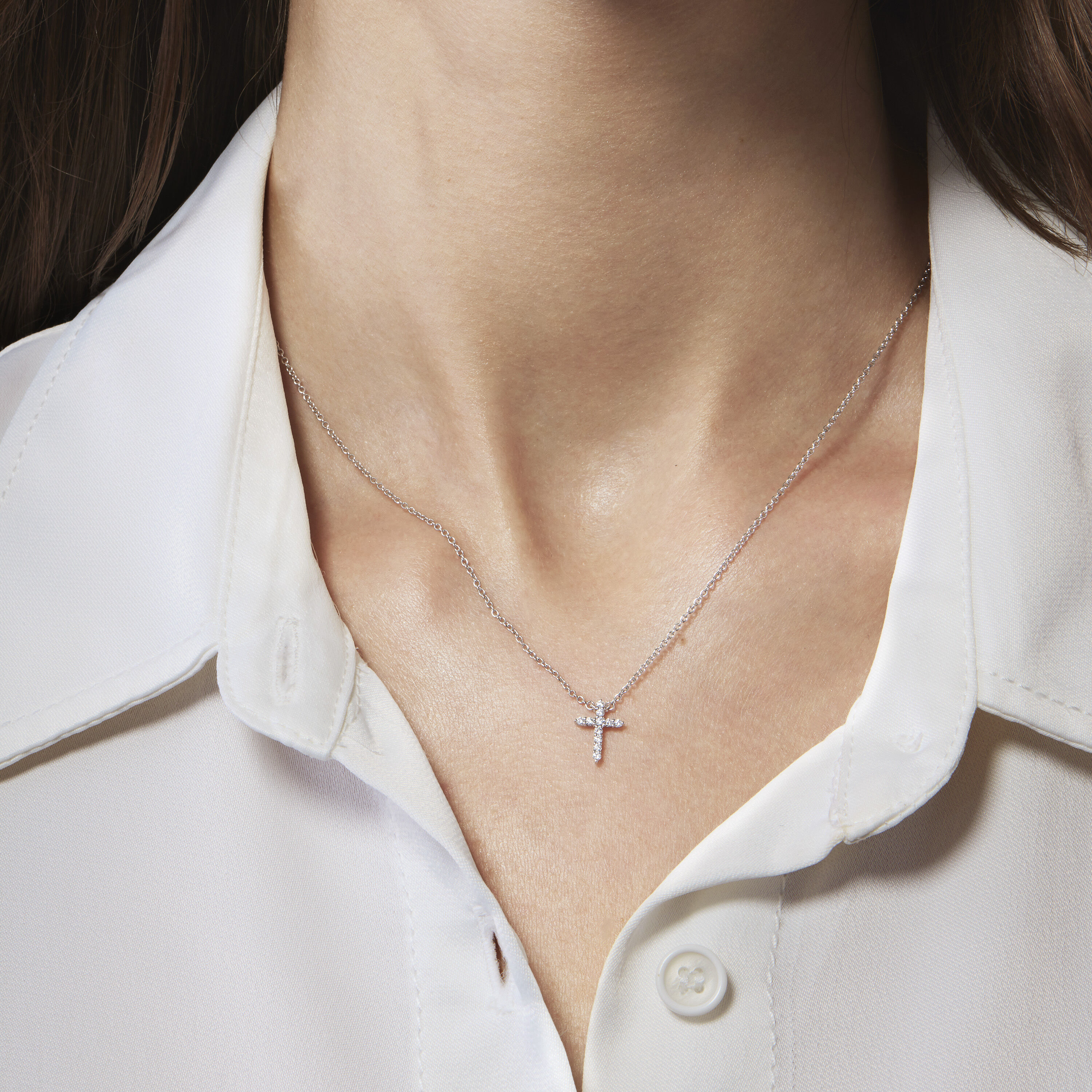 Signature Cross Pendant - Small, 18K Yellow Gold, large