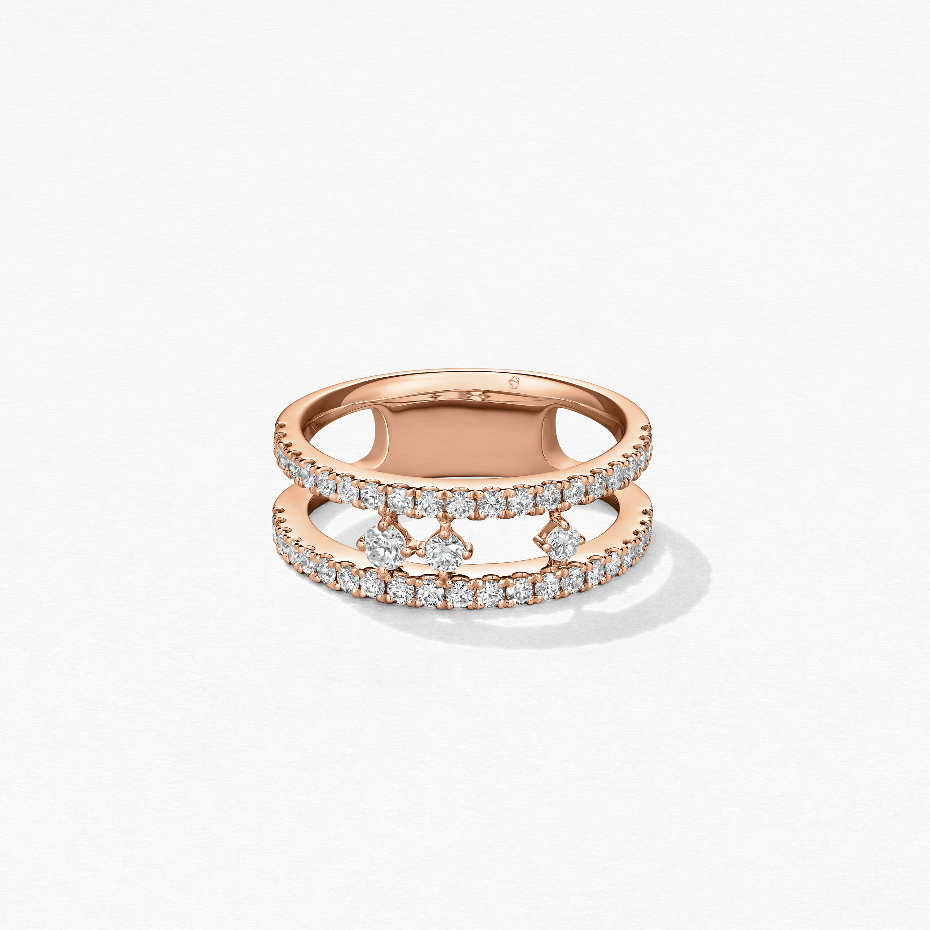 Grace Floating Right Hand Ring, 18K Rose Gold, large