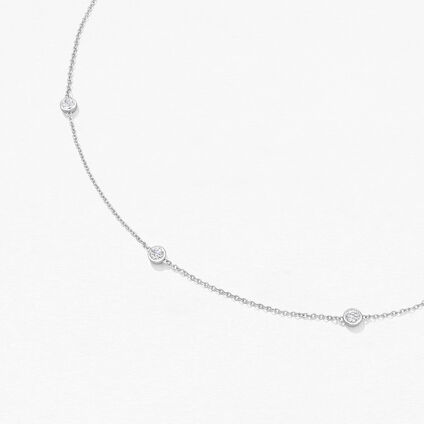 Signature Bezels By The Yard 7 Stone, 18K White Gold, large