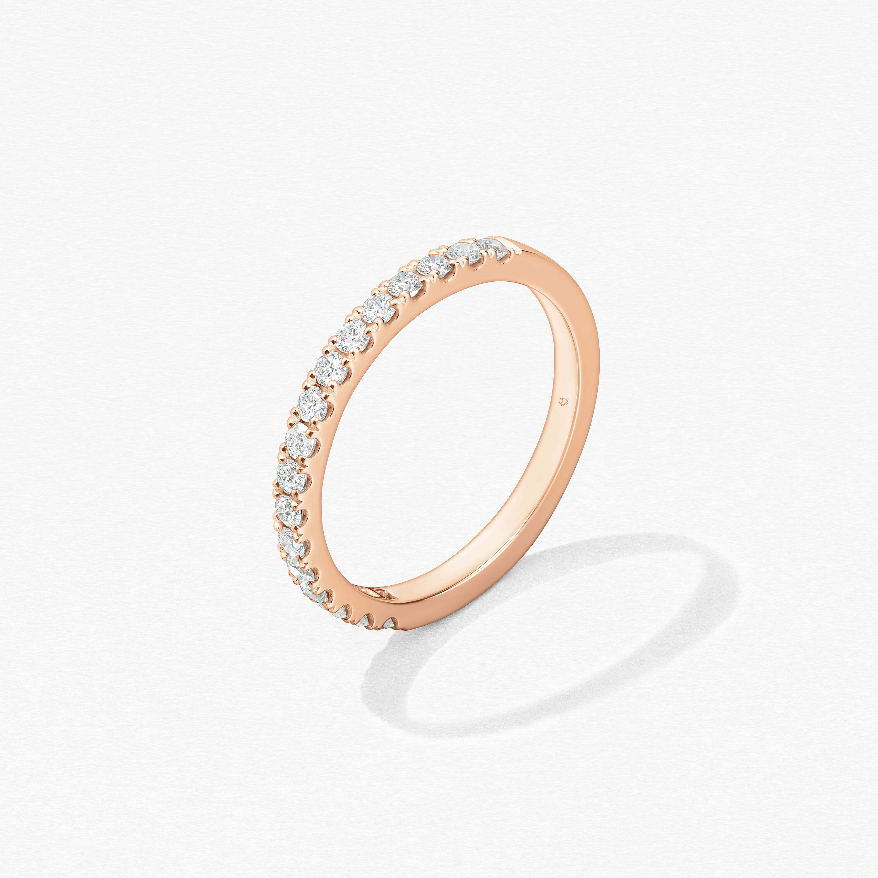 Transcend Premier Diamond Band, 18K Rose Gold, large