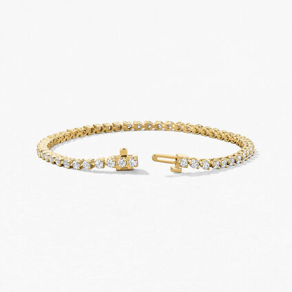 Temptation Three-Prong Bracelet, 18K Yellow Gold, large