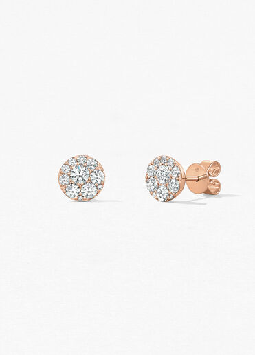 Tessa Diamond Circle Earrings, 18K Rose Gold Tessa Diamond Circle Earrings, 18K Rose Gold, large