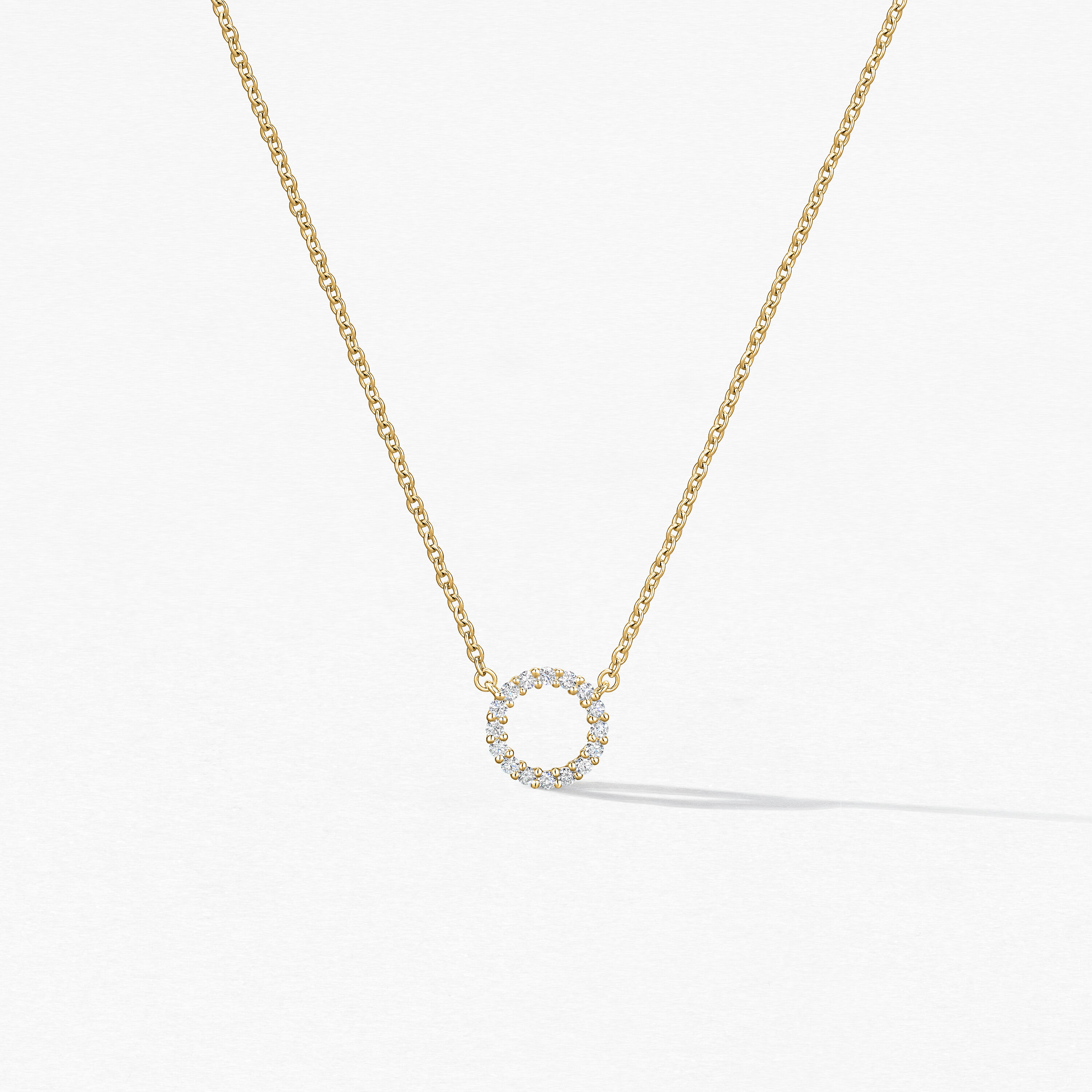 Signature Circle Pendant - Small, 18K Yellow Gold, large