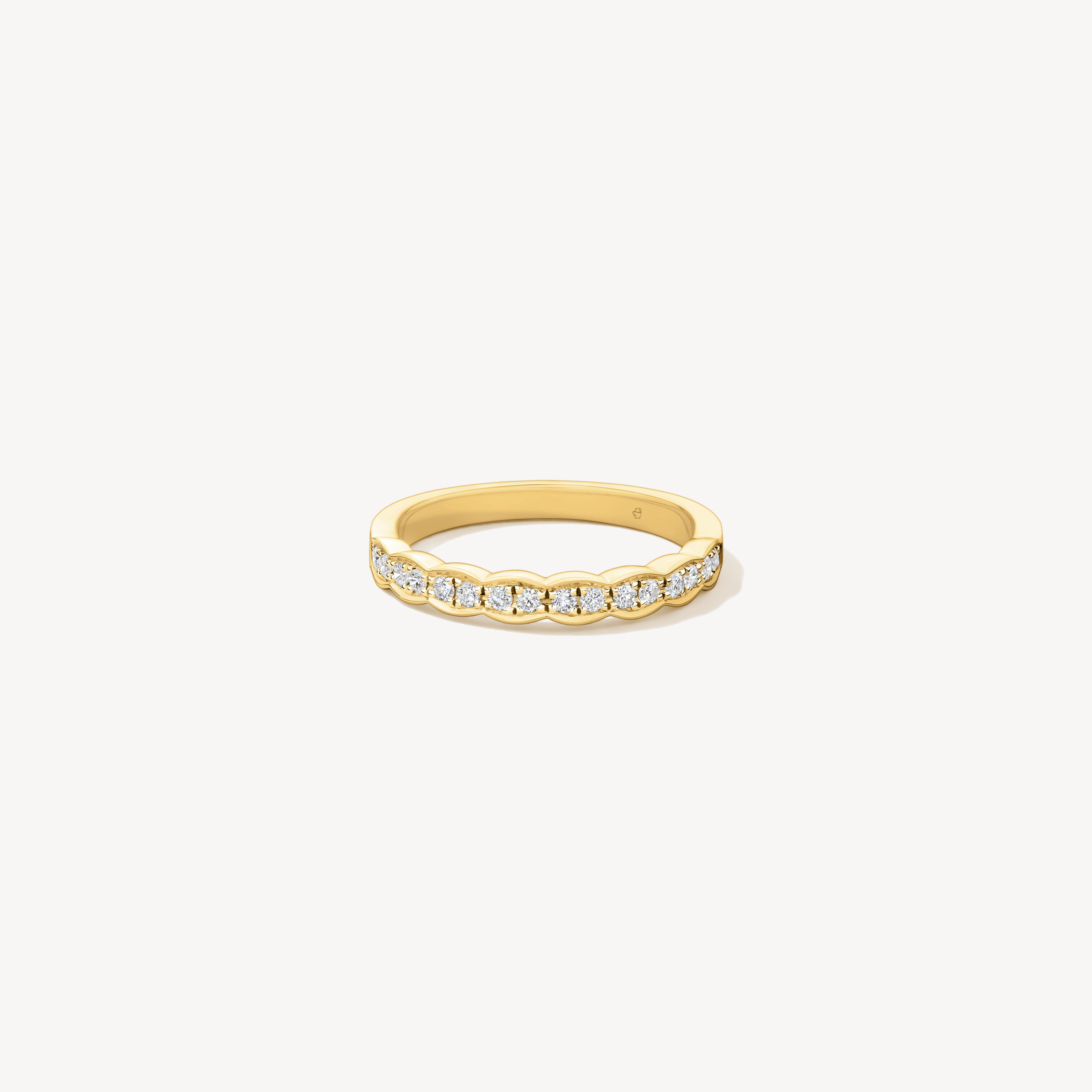 Lorelei Floral Diamond Band, 18K Yellow Gold, large