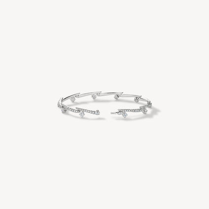 VELA Crossover Pav&eacute; Diamond Bracelet, 18K White Gold, large
