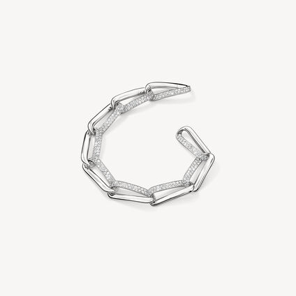 INSIDE/OUT Diamond Link Bracelet, 18K White Gold INSIDE/OUT Diamond Link Bracelet, 18K White Gold, large