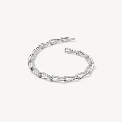 INSIDE/OUT Diamond Link Necklace, 18K White Gold INSIDE/OUT Diamond Link Necklace, 18K White Gold, large
