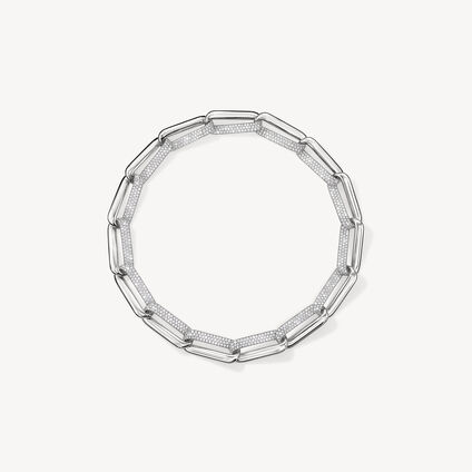 INSIDE/OUT Diamond Link Necklace, 18K White Gold INSIDE/OUT Diamond Link Necklace, 18K White Gold, large