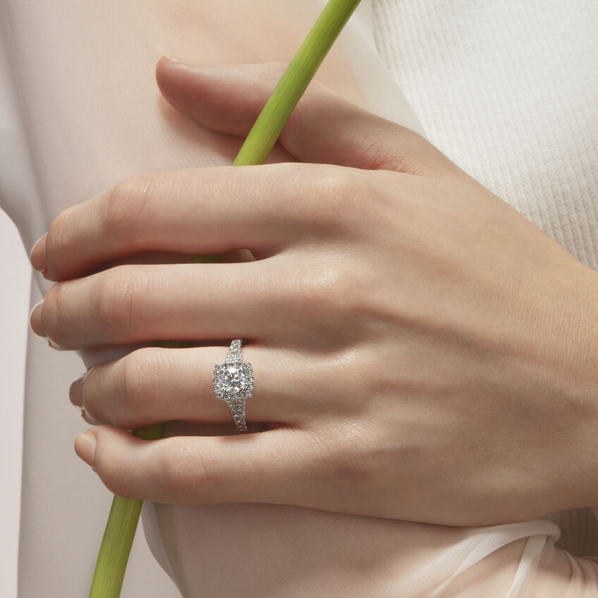 Acclaim Solitaire Engagement Ring Hearts On Fire