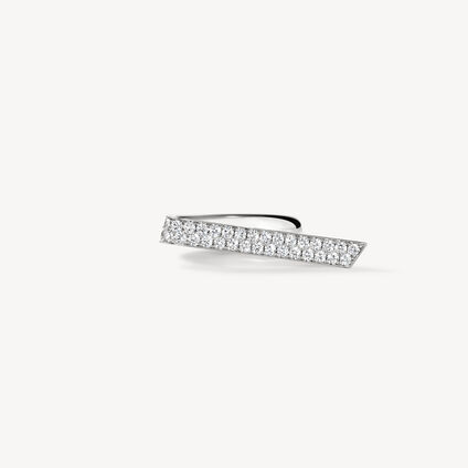 INSIDE/OUT Elongated Diamond Flip Ring, 18K White Gold, large