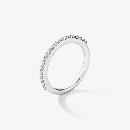 Camilla Diamond Band, 18K White Gold, large