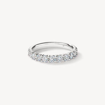Signature 11-Stone Band, 18K White Gold, large