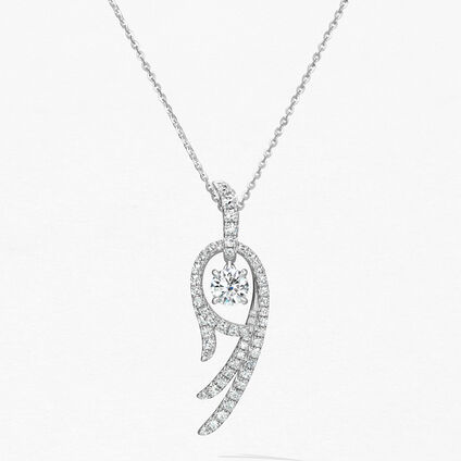 Vela Twisted Pendant, 18K White Gold Vela Twisted Pendant, 18K White Gold, large
