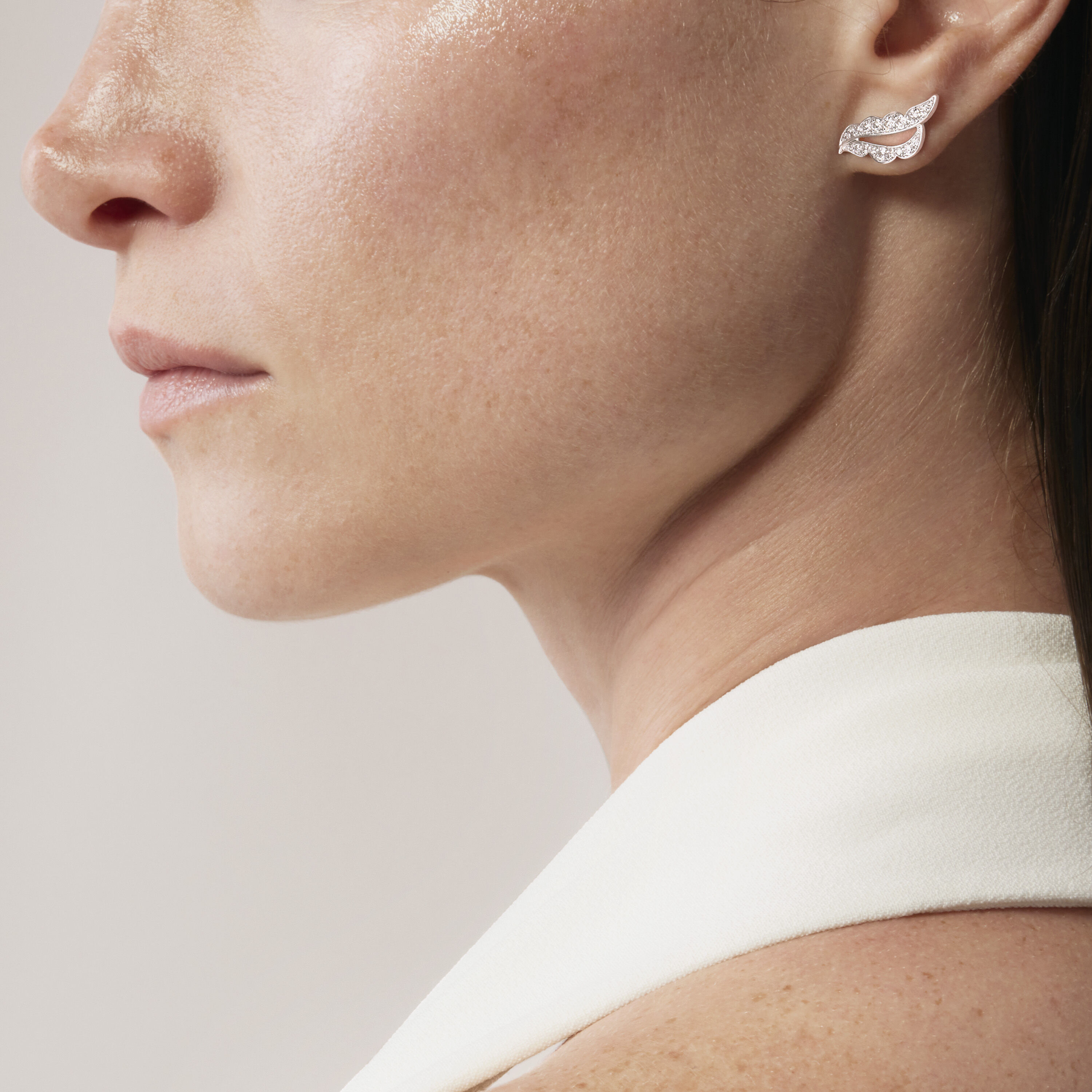 Lorelei Ribbon Ear Climbers, 18K Rose Gold, large