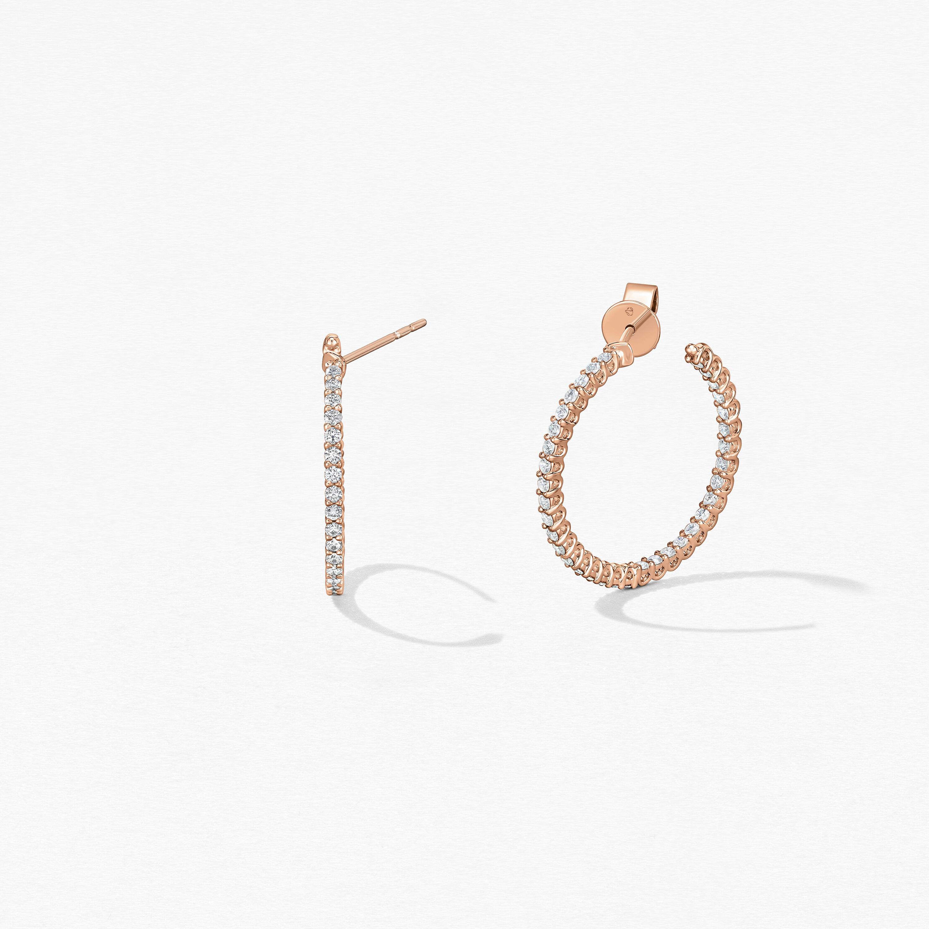Signature Inside Out Hoop - Large, 18K Rose Gold, large
