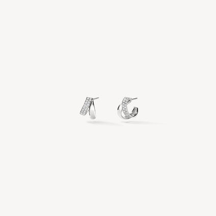 INSIDE/OUT Diamond Flip Earrings, 18K White Gold, large