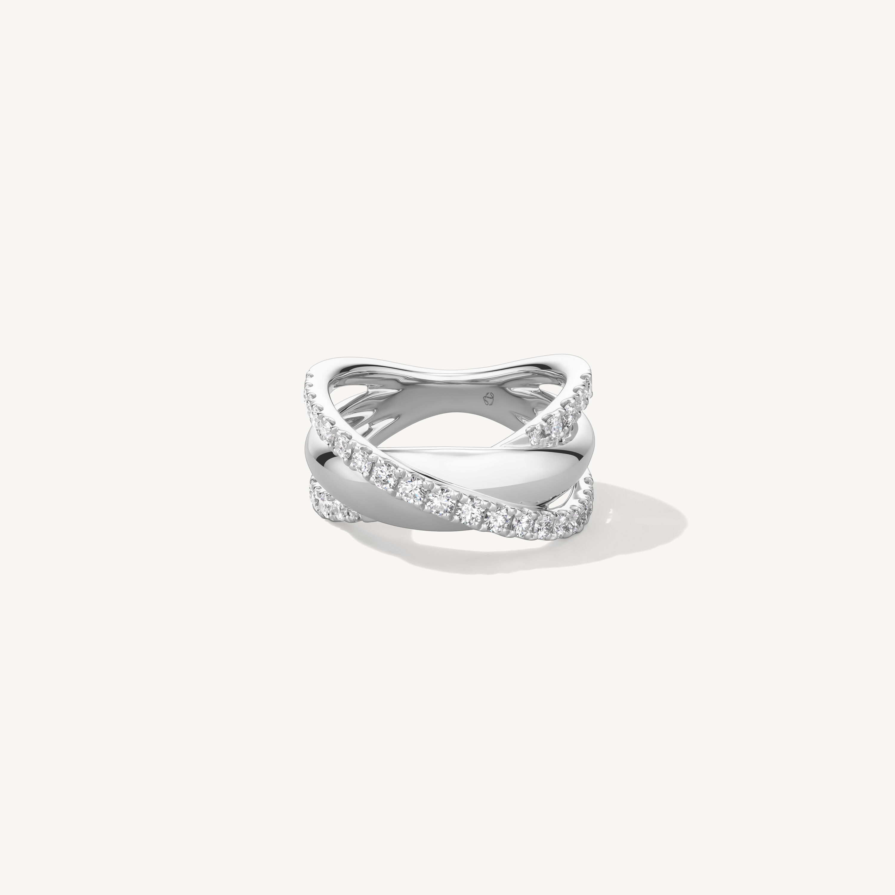 Grace XX Ring, 18K White Gold, large
