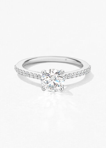 Camilla HOF Engagement Ring with Diamond Band,  Camilla HOF Engagement Ring with Diamond Band, , large