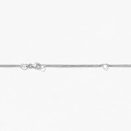 Lorelei Crescent Diamond Pendant, 18K White Gold, large