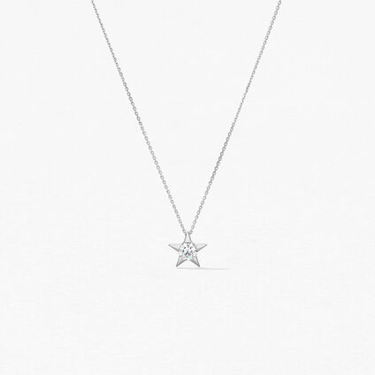 Illa Pendant Necklace, 18K White Gold Illa Pendant Necklace, 18K White Gold, large