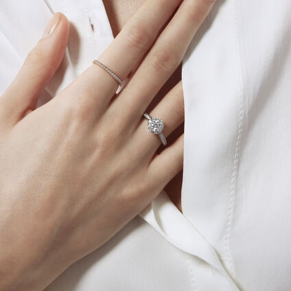 Sloane Wedding Band, 18K White Gold, large