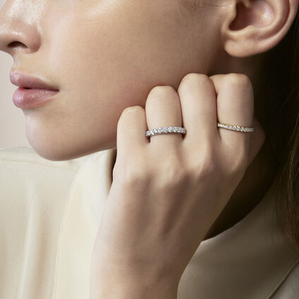 VELA French Cut Pav&eacute; Band, 18K Yellow Gold, large