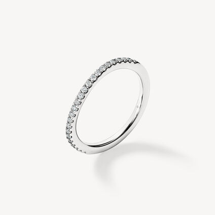Transcend Premier Curved Diamond Band, 18K White Gold Transcend Premier Curved Diamond Band, 18K White Gold, large